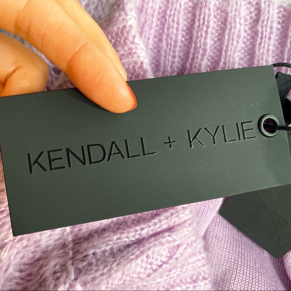 💜 KENDALL & KYLIE LILAC HIGH WAIST CHUNKY KNIT MIDI SKIRT! - Picture 6 of 12